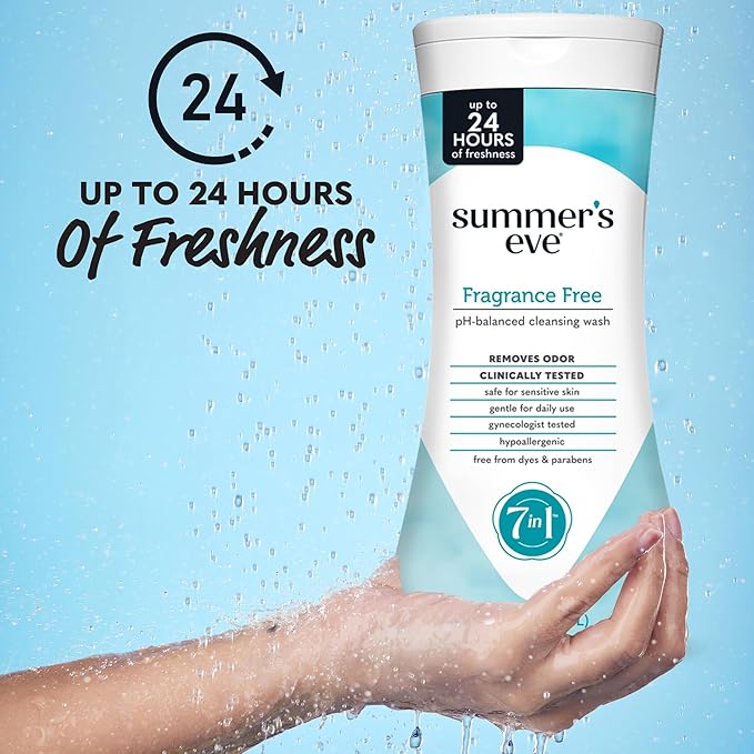 Summer's Eve Fragrance Free All-Over Feminine Wash, Gentle pH-Balanced Body Wash - Image 2