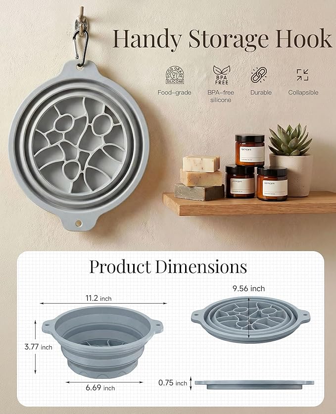 Face Ice Bath Bowl with Built-in Ice Tray, Foldable Silicone Face Bowl - Image 5