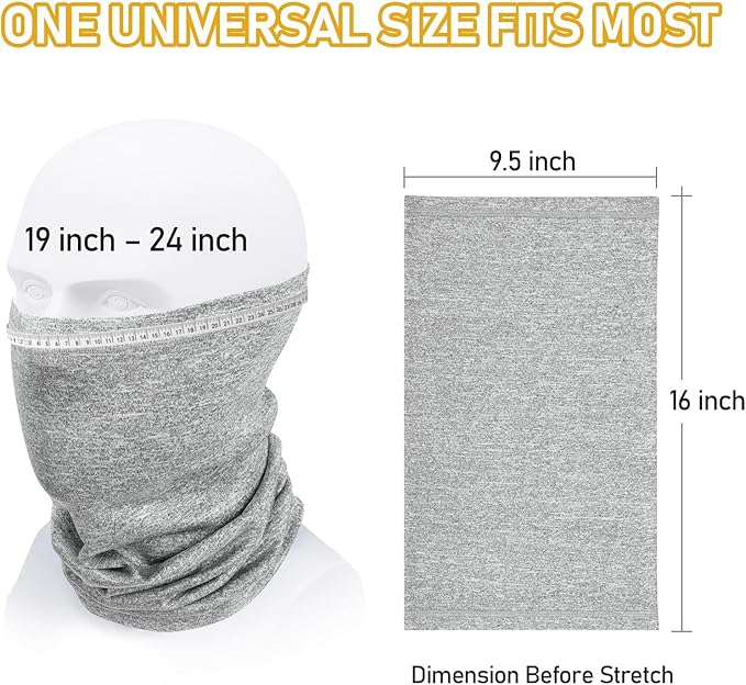 TICONN Neck Gaiter Face Cover Scarf, Neck Warmer Breathable Sun & Wind-proof - Image 7