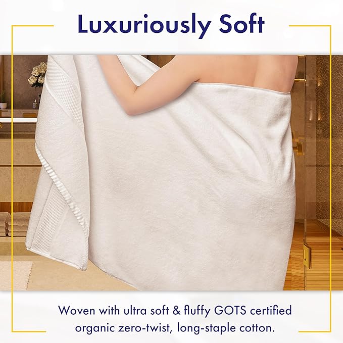 Alusa Home 100% Organic Luxury Bath Sheets - Image 3