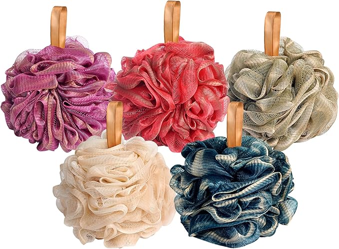 Fishent Loofah - Bath Sponge, 3 Pack 60G Large Shower Mesh Ball Soft Pouf Body - Image 9