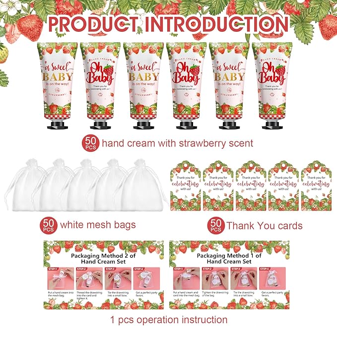 KONEUK 50 Pack Bulk Hand Cream Gifts Sets, Baby Shower Favors and Bridal Shower - Image 2