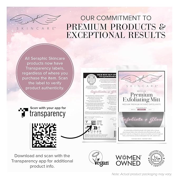 Seraphic Skincare Premium Exfoliating Mitt - Image 6