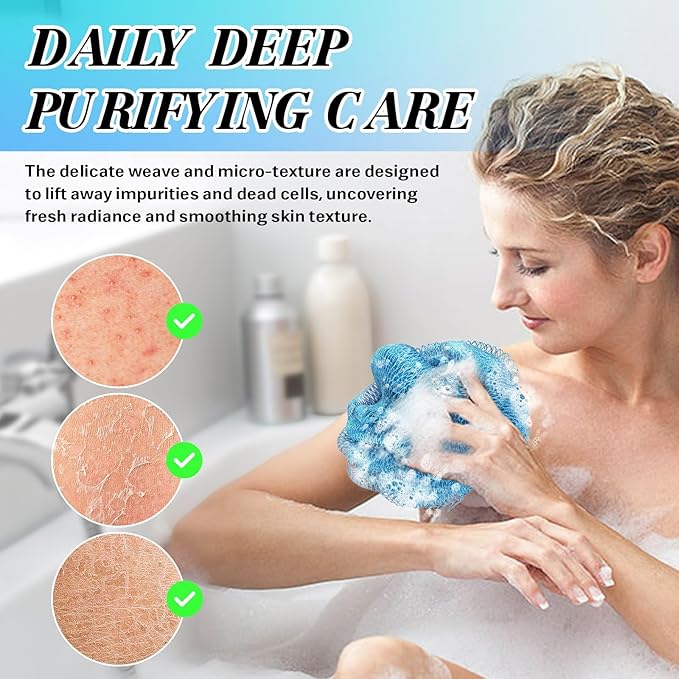African Net Sponge Authentic Exfoliating Body Scrubber - Image 5