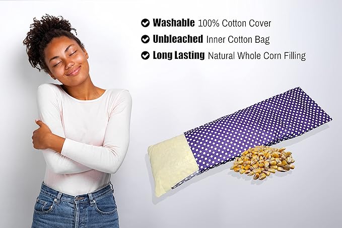 Microwavable Corn Filled Heating Pad and Cold Pack/Washable 100% Cotton Cover - Image 4