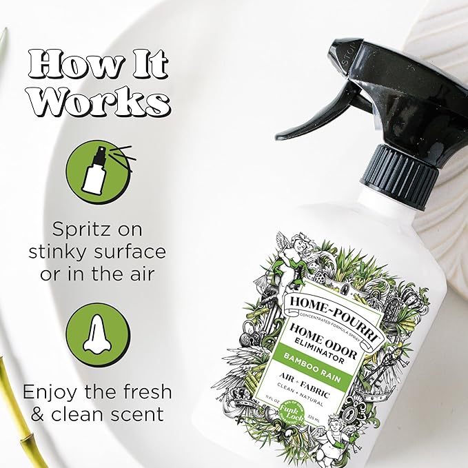 Home-Pourri Air + Fabric Multi-Purpose Odor Freshener Spray, Bamboo Rain - Image 5