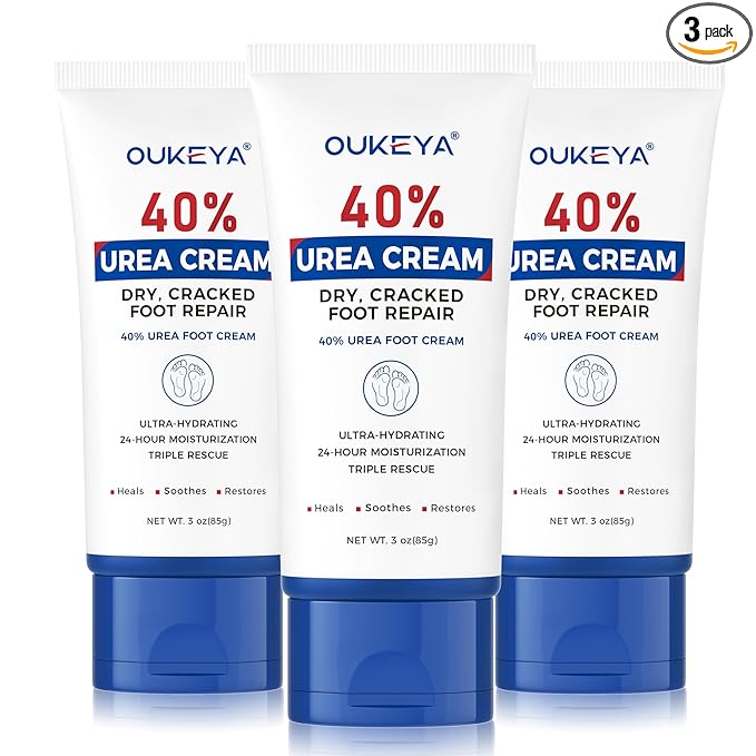 OUKEYA Urea Cream 40 Percent Tube 3 Oz, Urea Foot & Hand Cream by OUKEYA