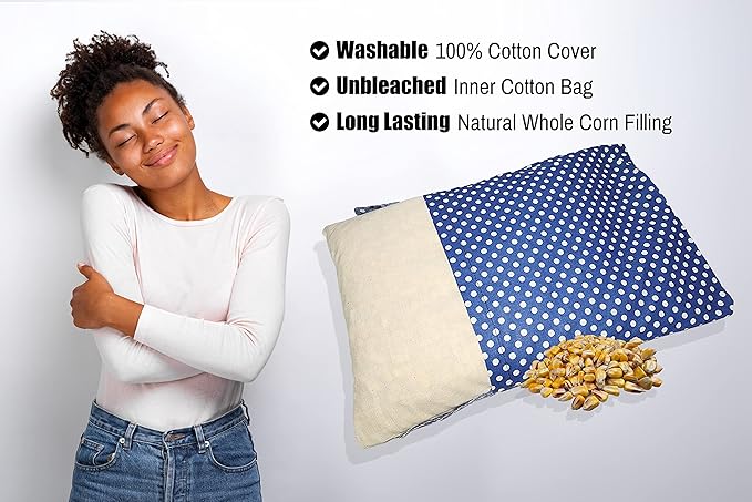 Microwavable Corn Filled Heating Pad and Cold Pack/Washable 100% Cotton Cover - Image 4