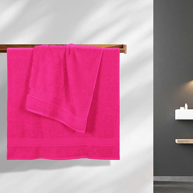 BELZZI Home Ultra Soft 4 Pack Oversized Bath Towel Set 27x54, Cotton Compact - Image 3