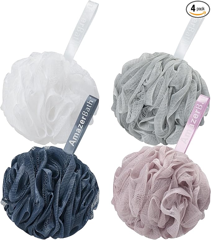 AmazerBath Loofah Sponge 60g/Piece, Exfoliating Bath Sponge Body Scrubber by AmazerBath