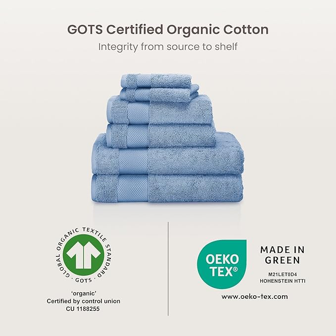 BIOWEAVES 100% Organic Cotton 700 GSM Plush Washcloths 13" x 13" GOTS Certified - Image 7