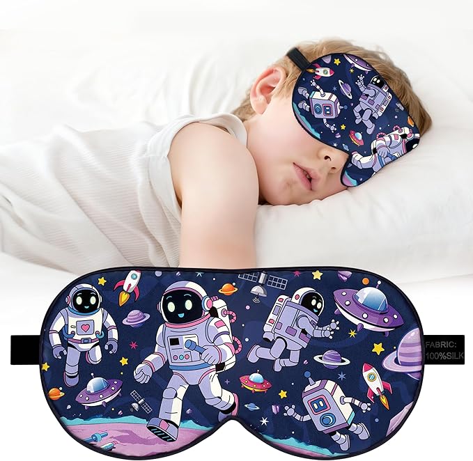 Kids Silk Sleep Mask: 100% Mulberry Silk Eye Mask by spacepower