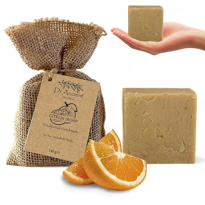 Dr.Ancient Citrus Soap Bar, Organic Soap Bars Handcrafted the Traditional Way by DrAncient