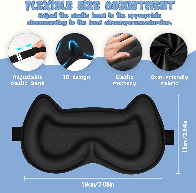 Kids Sleep Mask: 3D Contoured Cup Eye Mask, Blindfold - Image 3