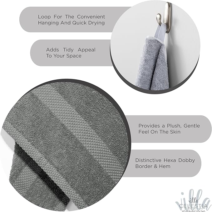 100% Cotton Hand Towel Set of 4, Sustainable, Highly Absorbent, Quick Drying - Image 4