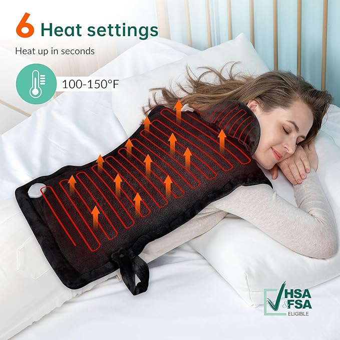 Heating Pad for Neck and Shoulders and Back, Heated Pad for Back Pain Relief - Image 3