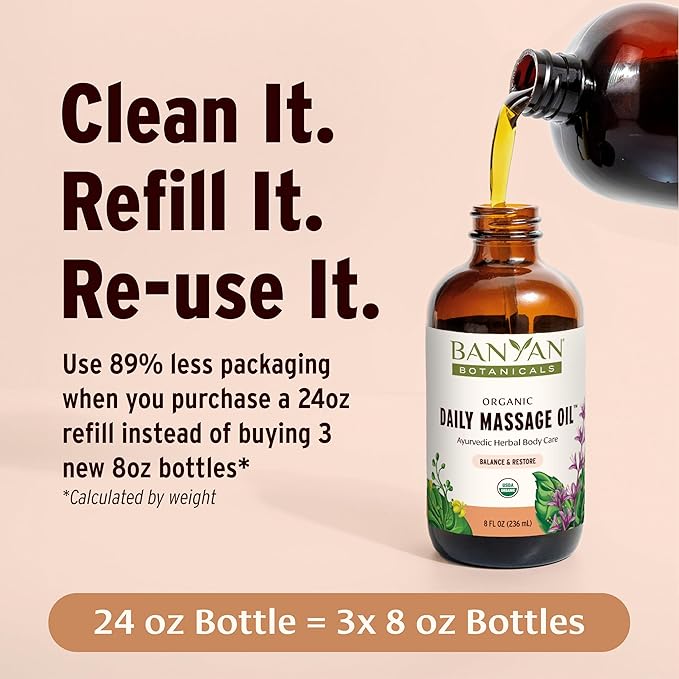 Banyan Botanicals Daily Massage Oil – Organic Ayurvedic Massage Oil – Balancing - Image 4