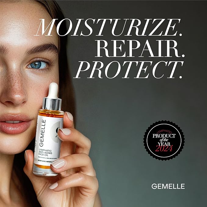 GEMELLE Lymphatic Anti-Aging Face Oil | 10x Award winner | Vitamin C, E & A | - Image 2