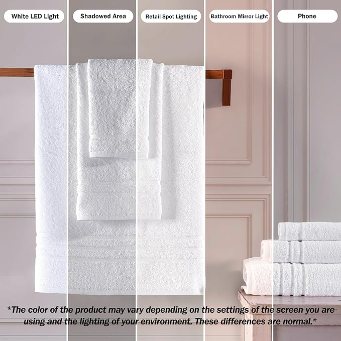 Hawmam Linen White Hand Towels for Bathroom, 16x29 Inch, Premium Turkish Cotton - Image 3