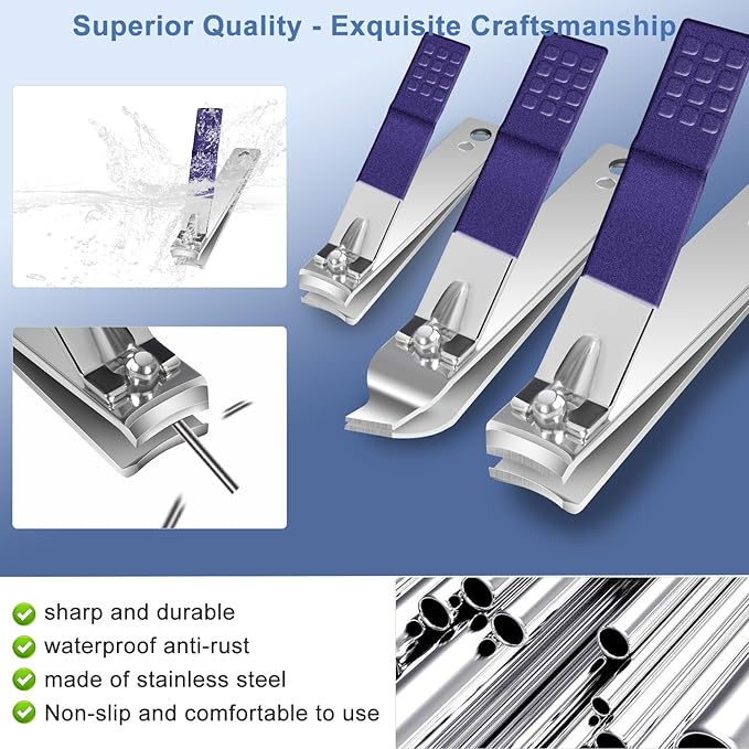 30Pcs Manicure Pedicure Kit，Nail Clippers Kit Professional and Stainless Steel - Image 4