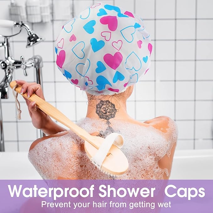 20 Pcs Reusable Plastic Shower Caps - Image 5