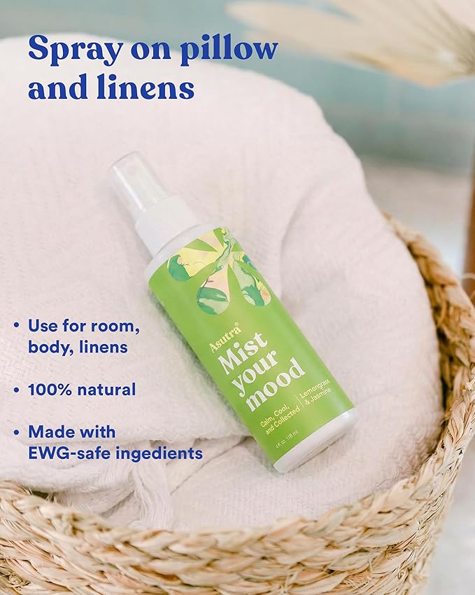 Asutra Lemongrass & Jasmine Multi-Use Natural Aromatherapy Room Spray, Calming - Image 4