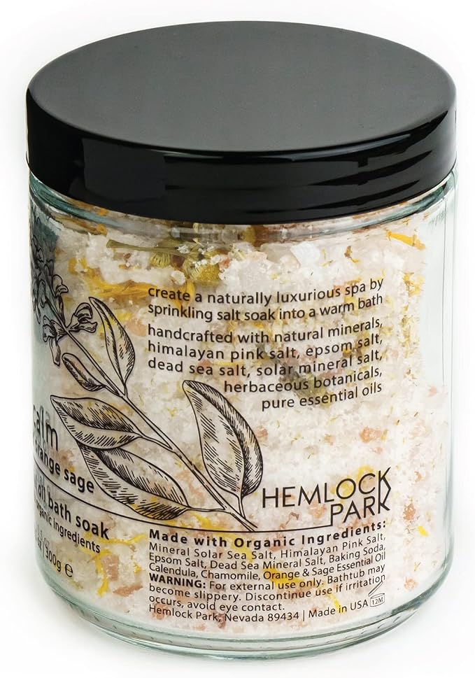 Hemlock Park Calm Essential Oil Bath Soak | Naturally Soothing Mineral Sea Salt - Image 3