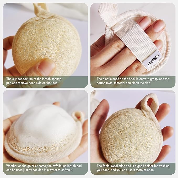 Face Exfoliating Loofah Pad Scrubber, Manual Facial Cleansing and Makeup - Image 3