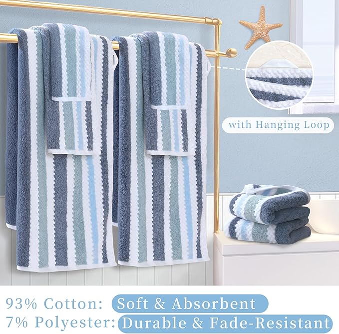 Waffle Washcloths for Bathroom, Wash Cloths 6 Pack 13"x13" - Image 5