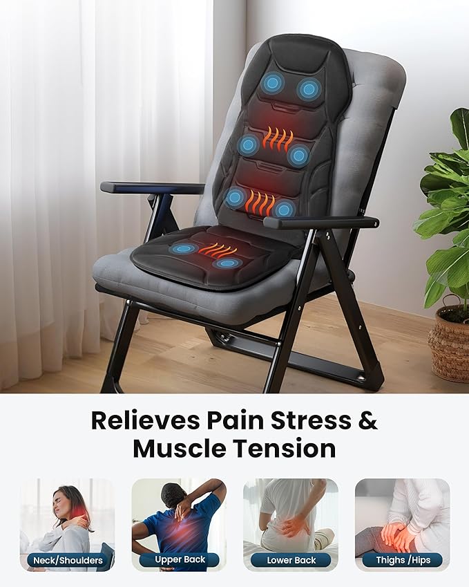 COMFIER Back Massager with Heat, Vibration Massage Seat Cushion with 8 Massage - Image 4