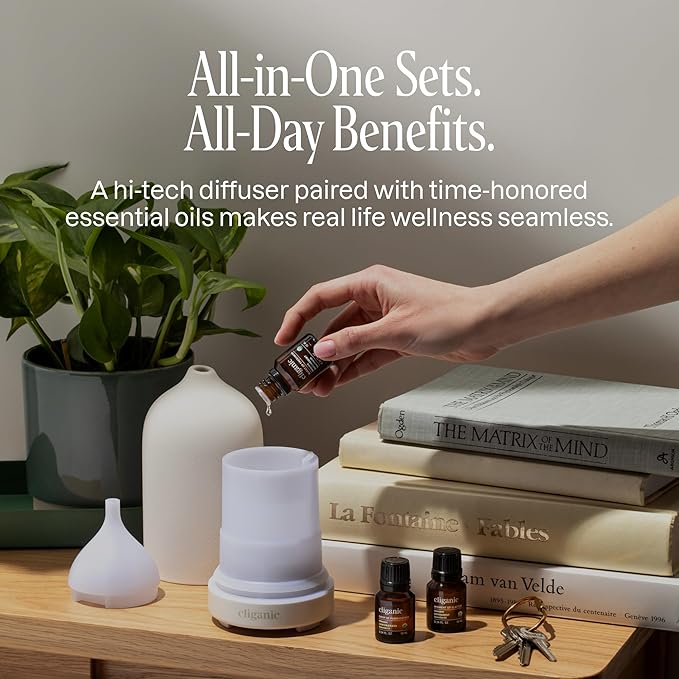 Cliganic Serenity Essential Oils Diffuser Set – Aromatherapy Humidifier - Image 6