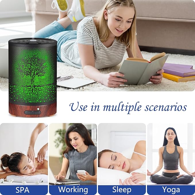 Essential Oil Diffuser- Aromatherapy Diffuser with7 Colors Light and Auto-Off - Image 6