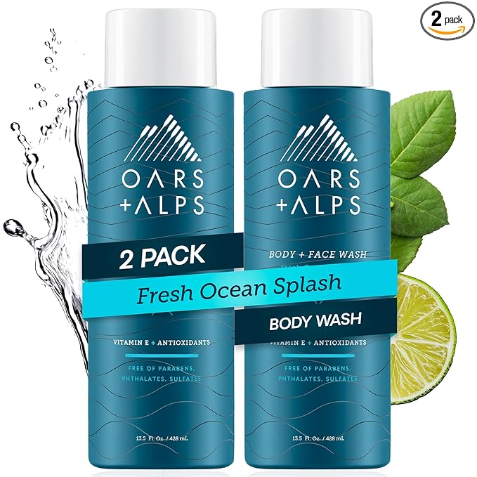 Oars + Alps Body Wash for Men, Mens Body Wash & Face Cleanser by OarsAlps