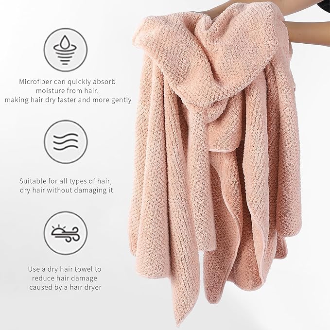 Microfiber Hair Towel Quick Dry Hair Towel Hair Drying Towels Suitable - Image 5