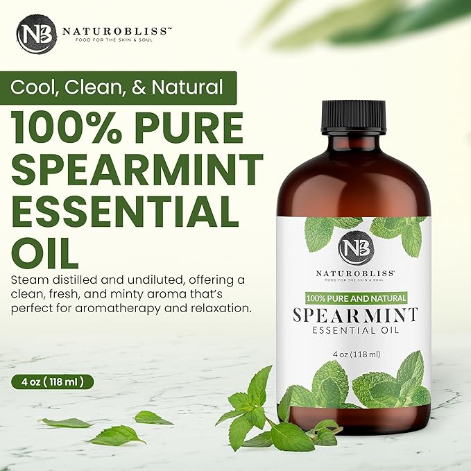 NaturoBliss Spearmint Essential Oil, 100% Pure and Natural Therapeutic Grade - Image 2