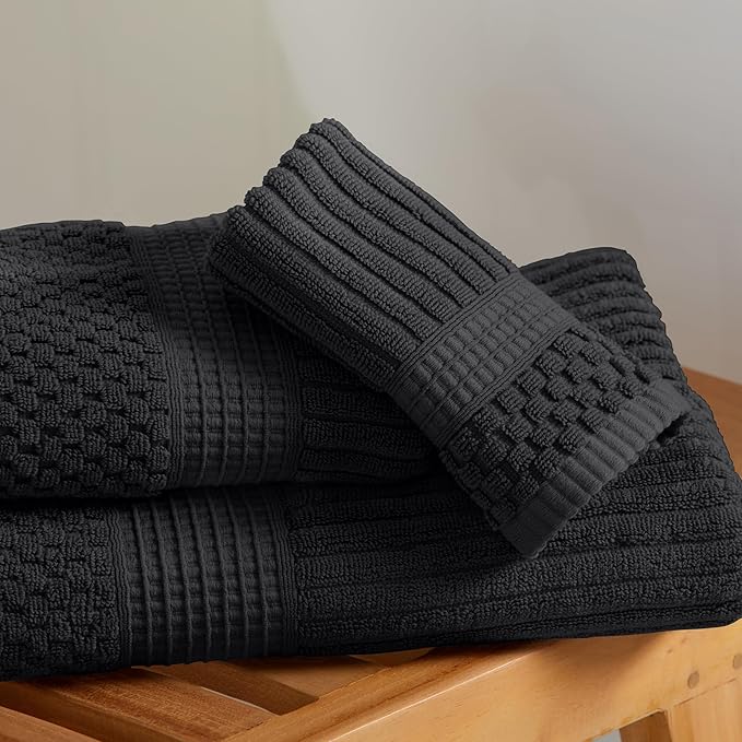 Springtree Home 100% Cotton Bath Towel Set | 6 Piece Set | Absorbent & - Image 7