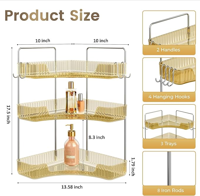 3 Tiers Bathroom Corner Organizer - Image 2
