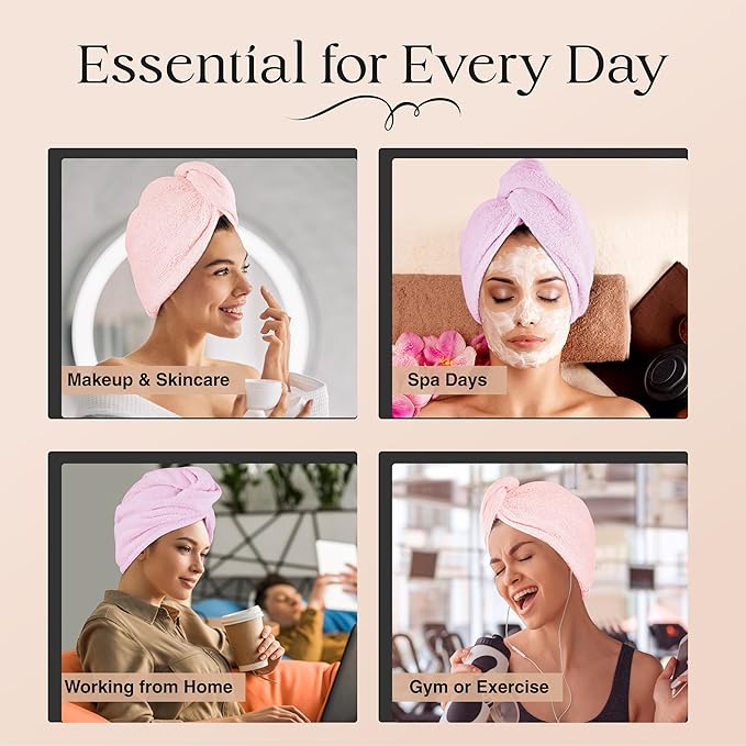Cotton Hair Towel Wrap for Women/Kids | Quick Dry, Soft & Absorbent 420 GSM - Image 7