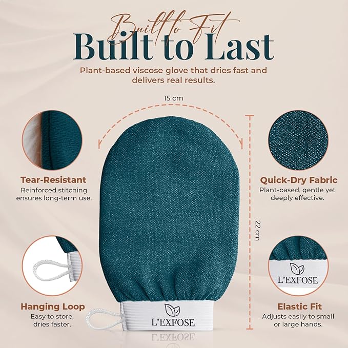 L'Exfose Kessa Hammam Deep Exfoliating Glove - Image 6