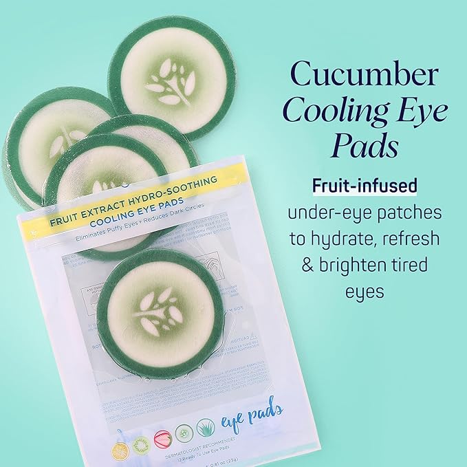 SpaLife Cooling Cucumber Eye Pads | Mothers Day Gifts & Korean Dark Circles & - Image 2