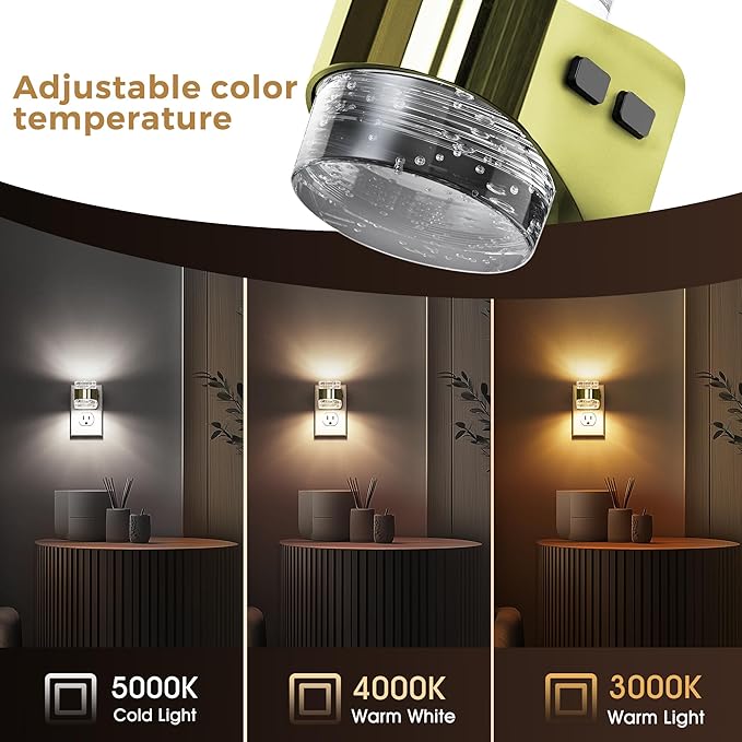 L LOHAS LED 4 Pack 3CCT Night Lights Plug into Wall, 3000K/4000k/5000K - Image 2
