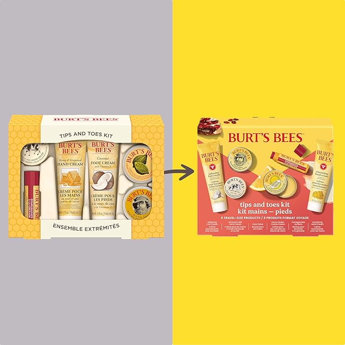 Burt's Bees Mothers Day Gifts Ideas, Tips and Toes Kit, 6 Travel Size Products - Image 3