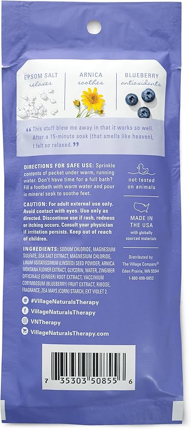 Village Naturals Therapy, Comfort Concentrated Mineral Bath Soak, 2 Oz - Image 2