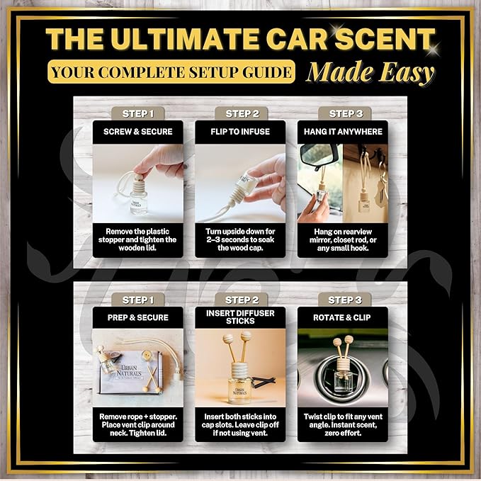 Urban Naturals Car Air Freshener Diffuser 3 Pack - Image 6