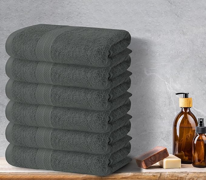 Avalon Towels Bath Towels for Bathroom 100% Cotton Grey Bathroom Towels Pack of - Image 5
