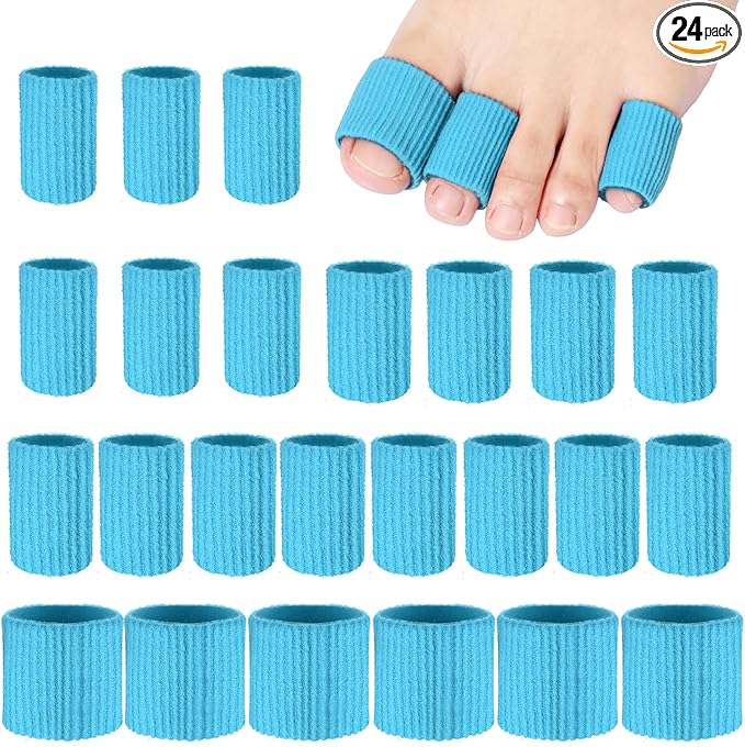 Blulu 24 Pieces Toe Tubes 0.98 Inches Cushion Tube Corn Pads by Blulu