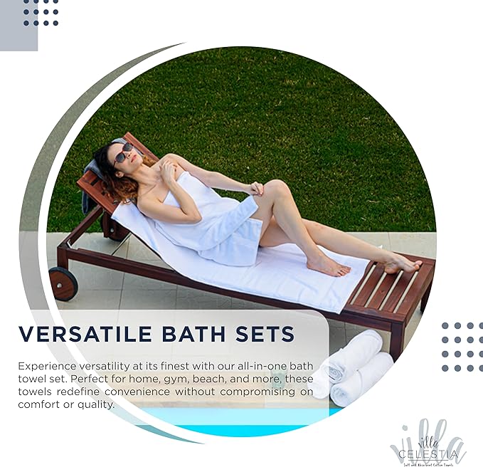 100% Cotton Bath Towel Set of 12-4 Bath Towels, 4 Hand Towels, 4 Wash Cloths - Image 7