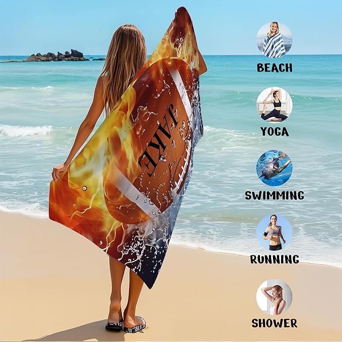 Personalized Beach Towel With Name, Custom Beach Towel with Text, Customized - Image 6