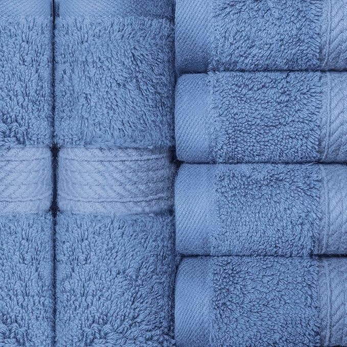 SUPERIOR Egyptian Cotton Pile Face Towel/Washcloth Set of 6, Ultra Soft Luxury - Image 3