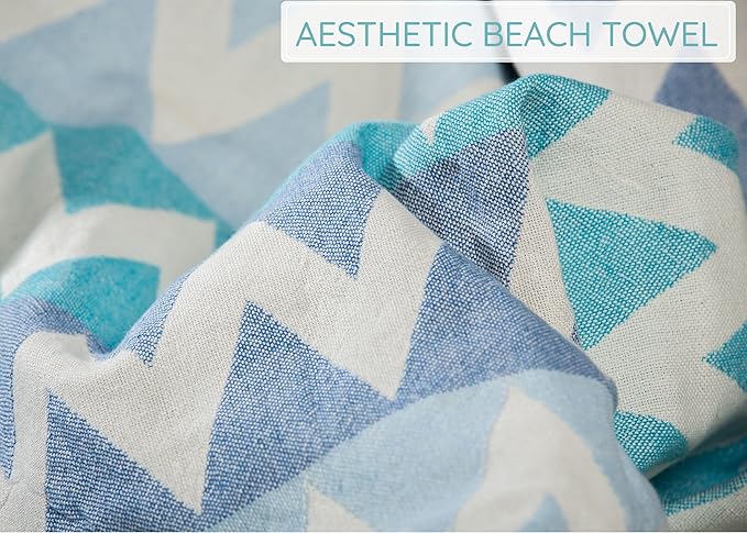 Premium Turkish Beach Towel – 100% Cotton, Quick Dry, Sand Free, Oversized - Image 8